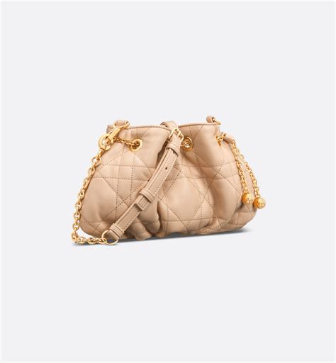 Small Dior Ammi Bag Sand Pink Supple Macrocannage 